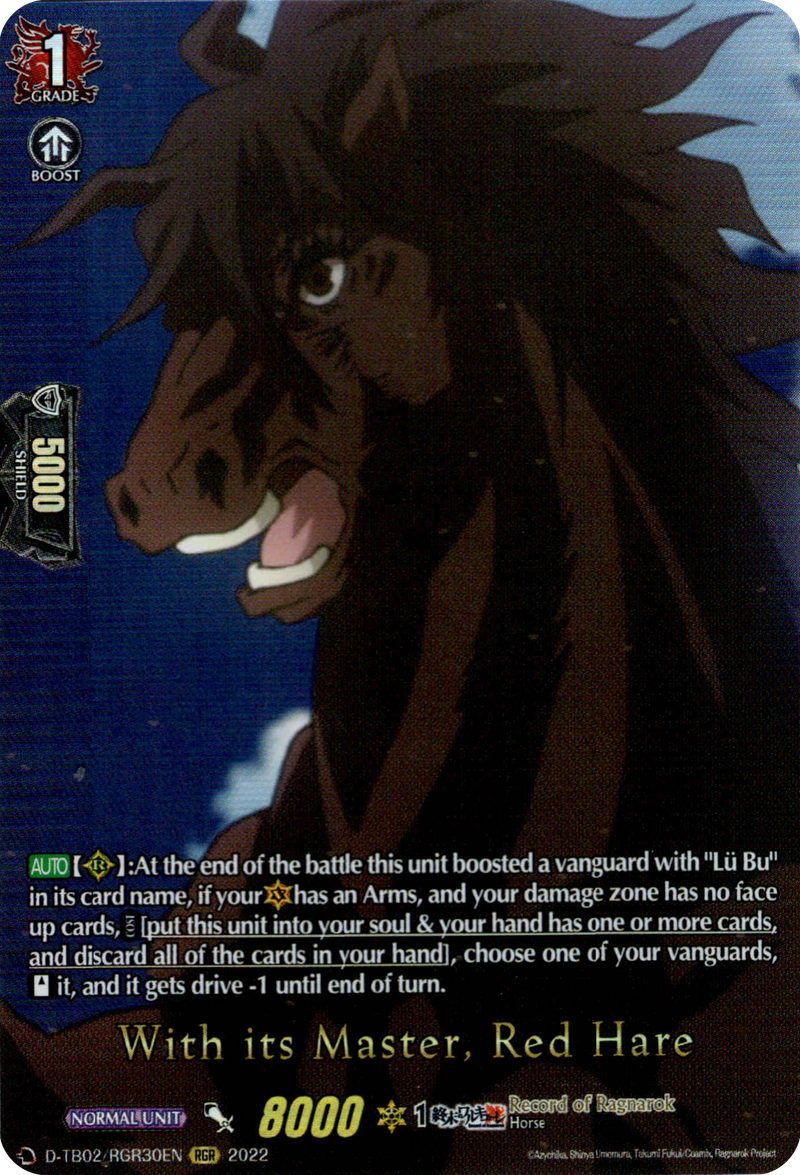 With its Master, Red Hare - D-TB02/RGR30EN - Record of Ragnarok - Card Cavern