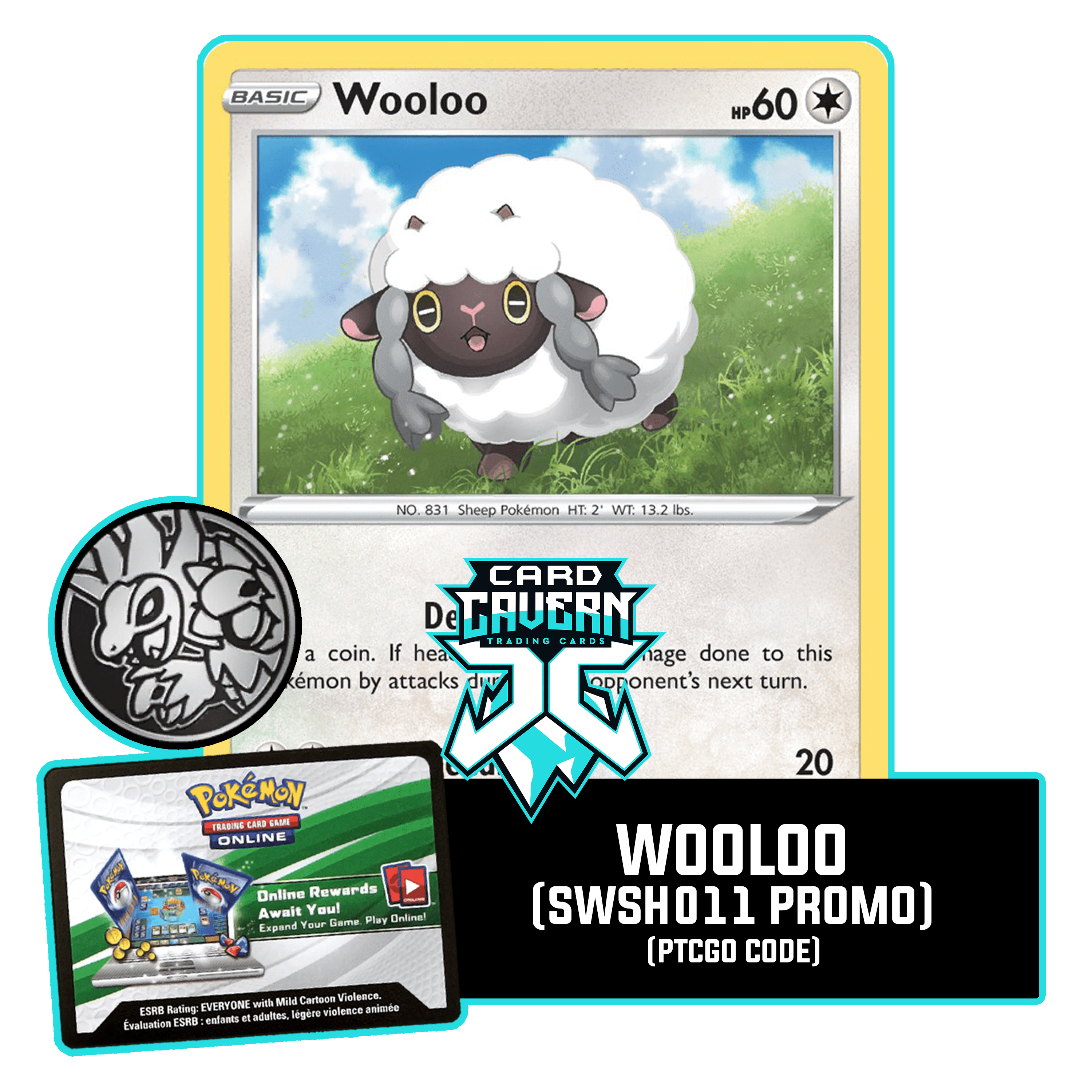 Wooloo SWSH011 PTCGO Code - Card Cavern