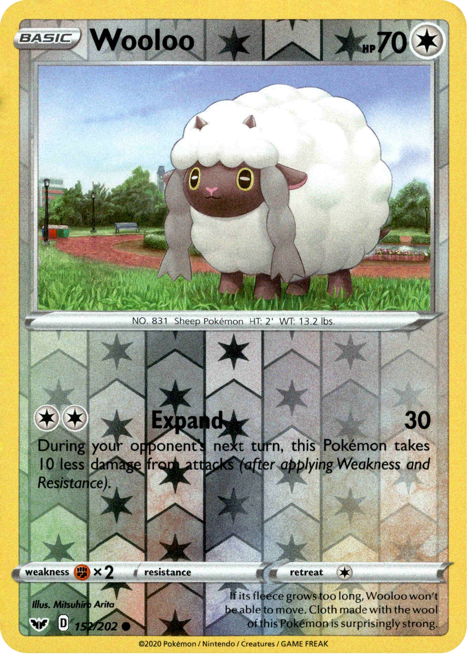 Wooloo - 152/202 - Sword & Shield - Reverse Holo - Card Cavern