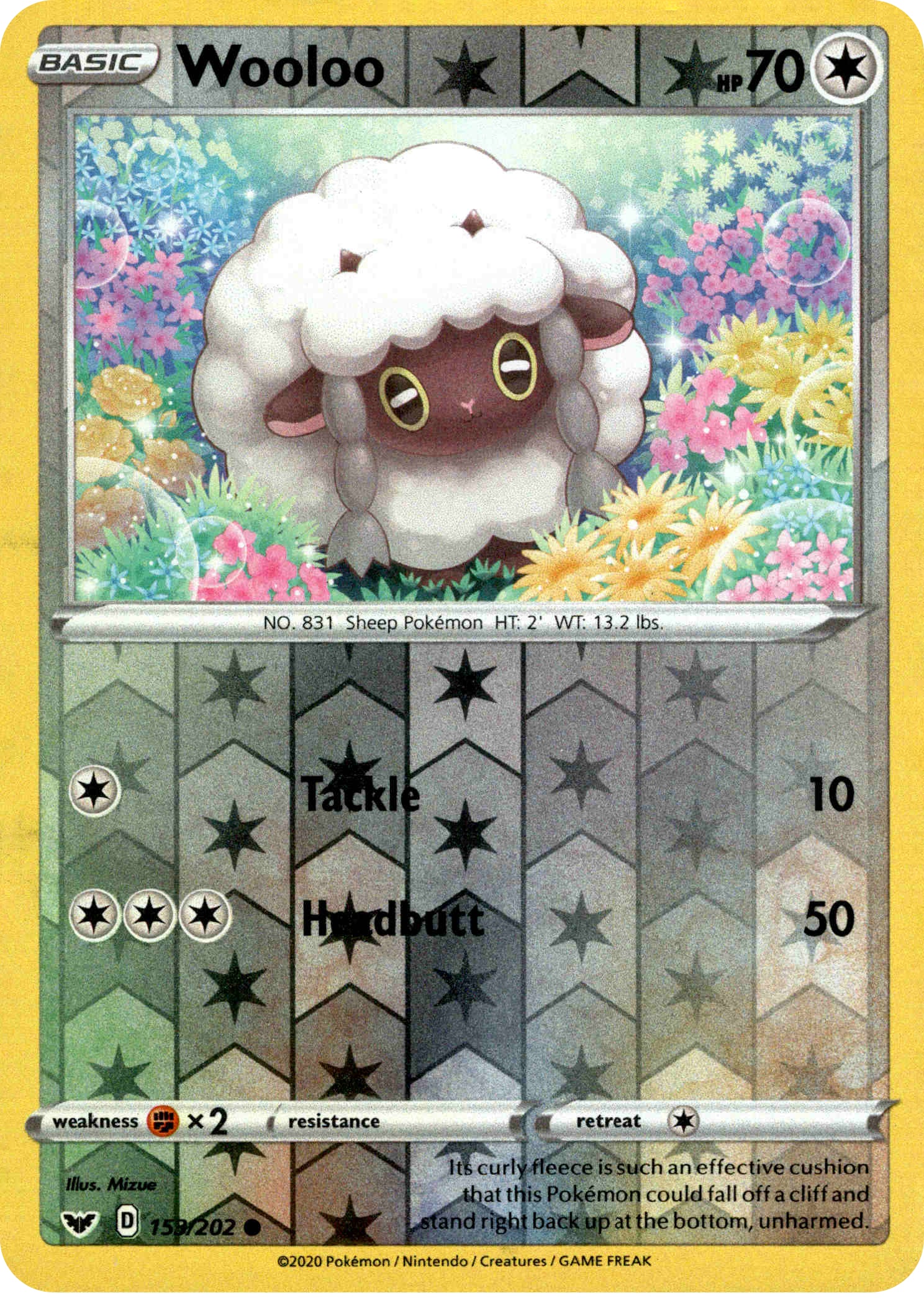 Wooloo - 153/202 - Sword & Shield - Reverse Holo - Card Cavern