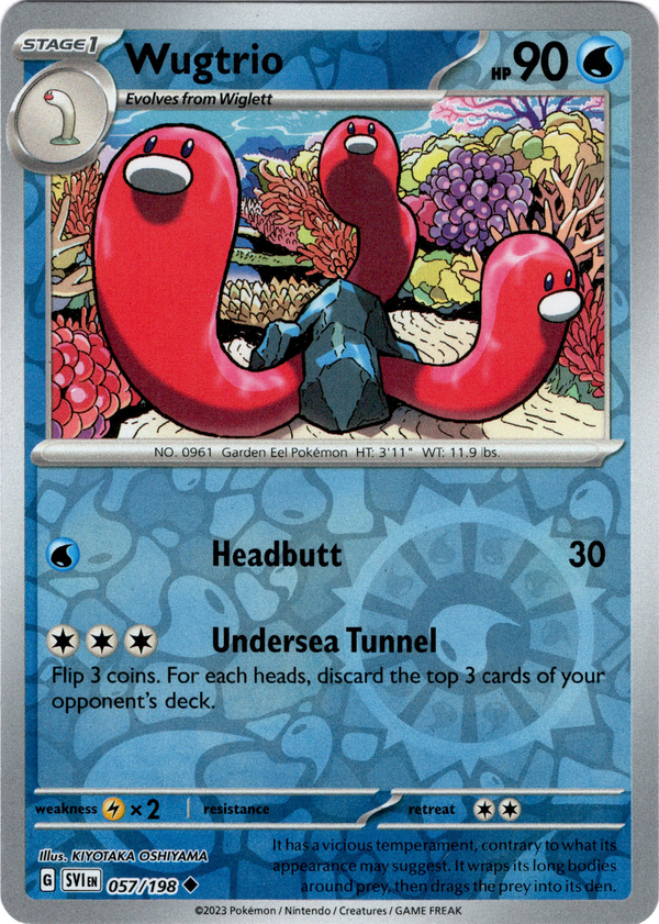 Wugtrio - 057/198 - Scarlet & Violet - Reverse Holo - Card Cavern