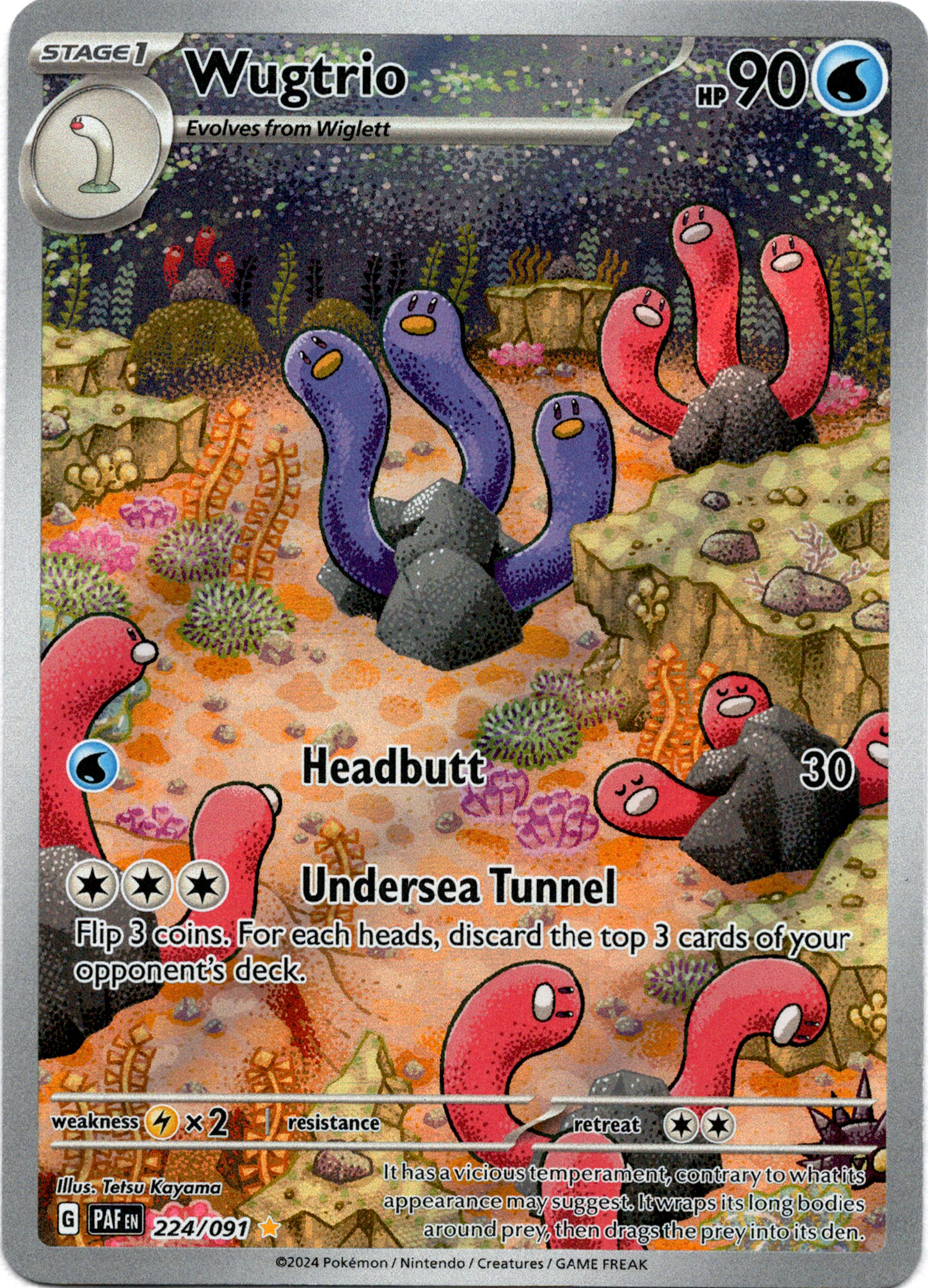 Wugtrio - 224/091 - Paldean Fates - Holo - Card Cavern