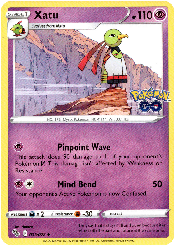 Xatu - 033/078 - Pokemon Go - Card Cavern
