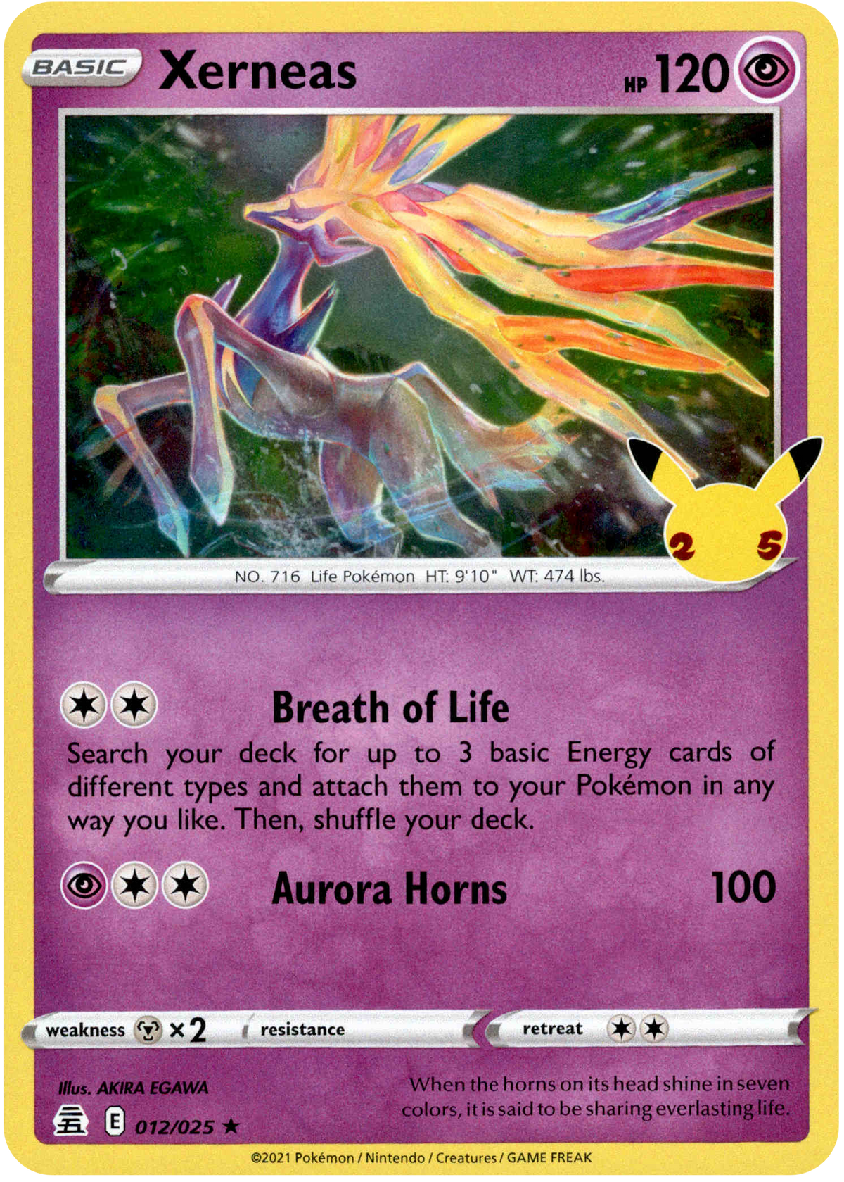 Xerneas - 012/025 - Celebrations - Holo - Card Cavern