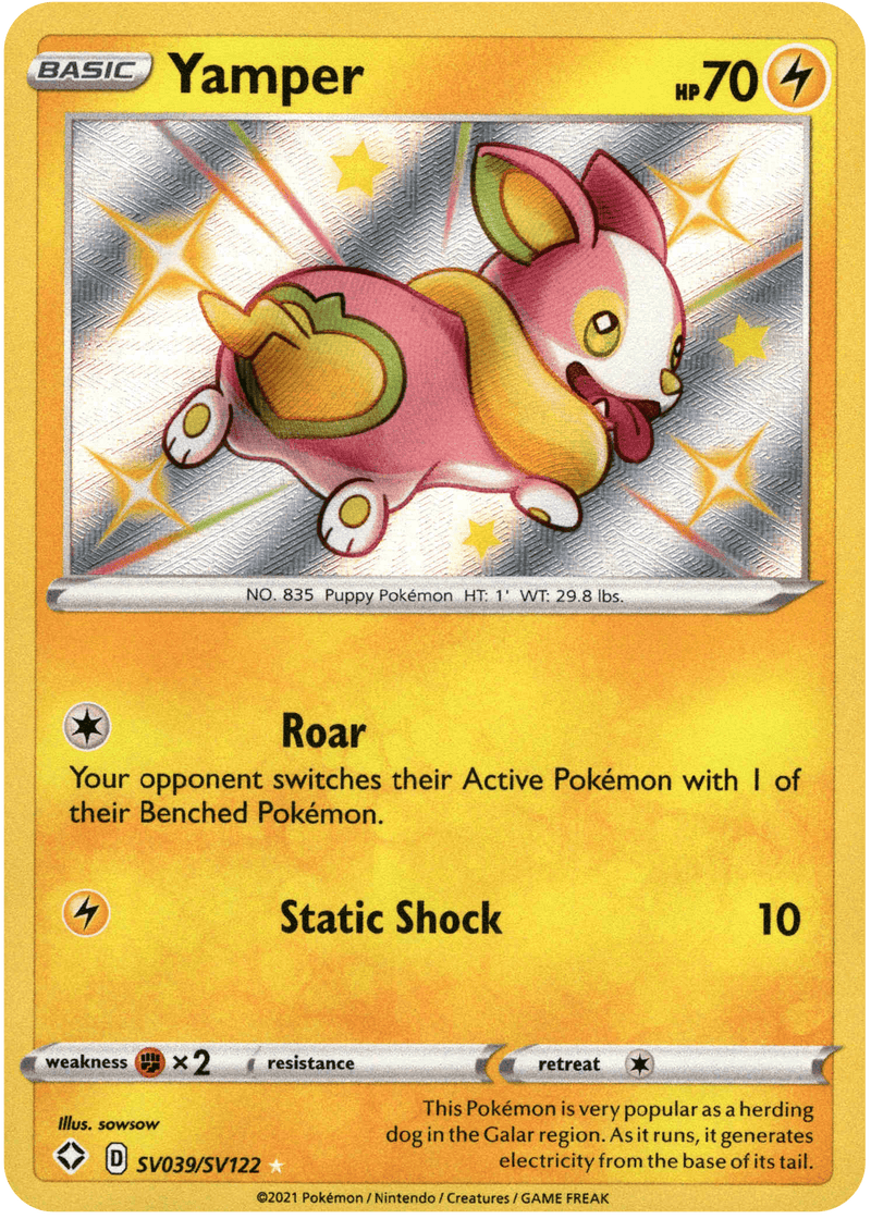 Yamper - SV039/SV122 - Shining Fates - Holo - Card Cavern