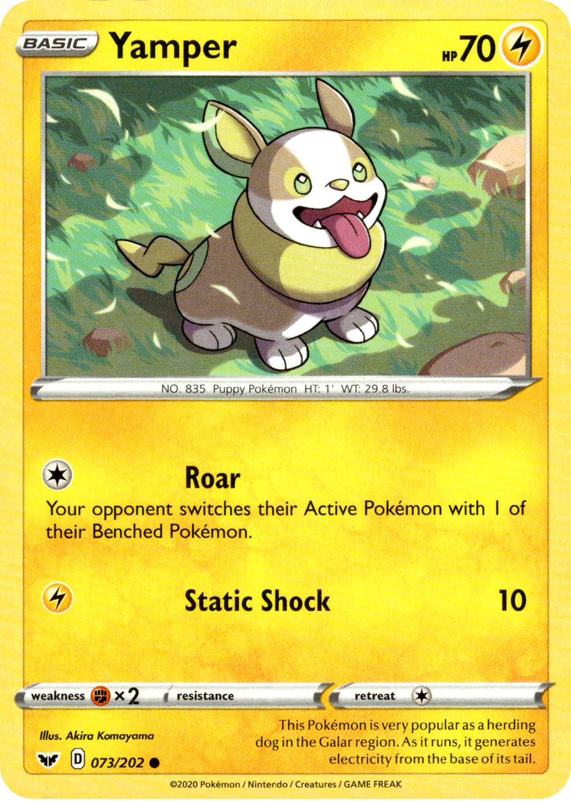 Yamper - 73/202 - Sword & Shield – Card Cavern Trading Cards, LLC