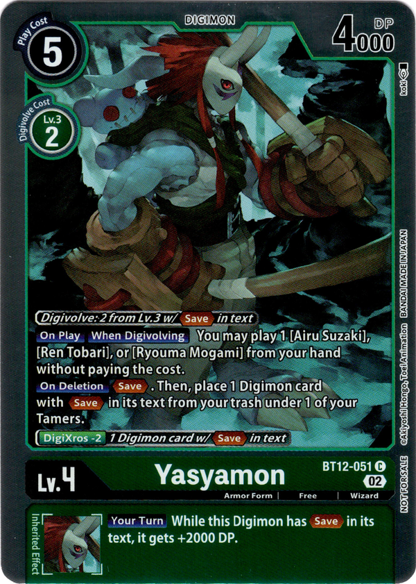 Yasyamon (Box Topper) - BT12-051 C - Across Time - Foil - Card Cavern
