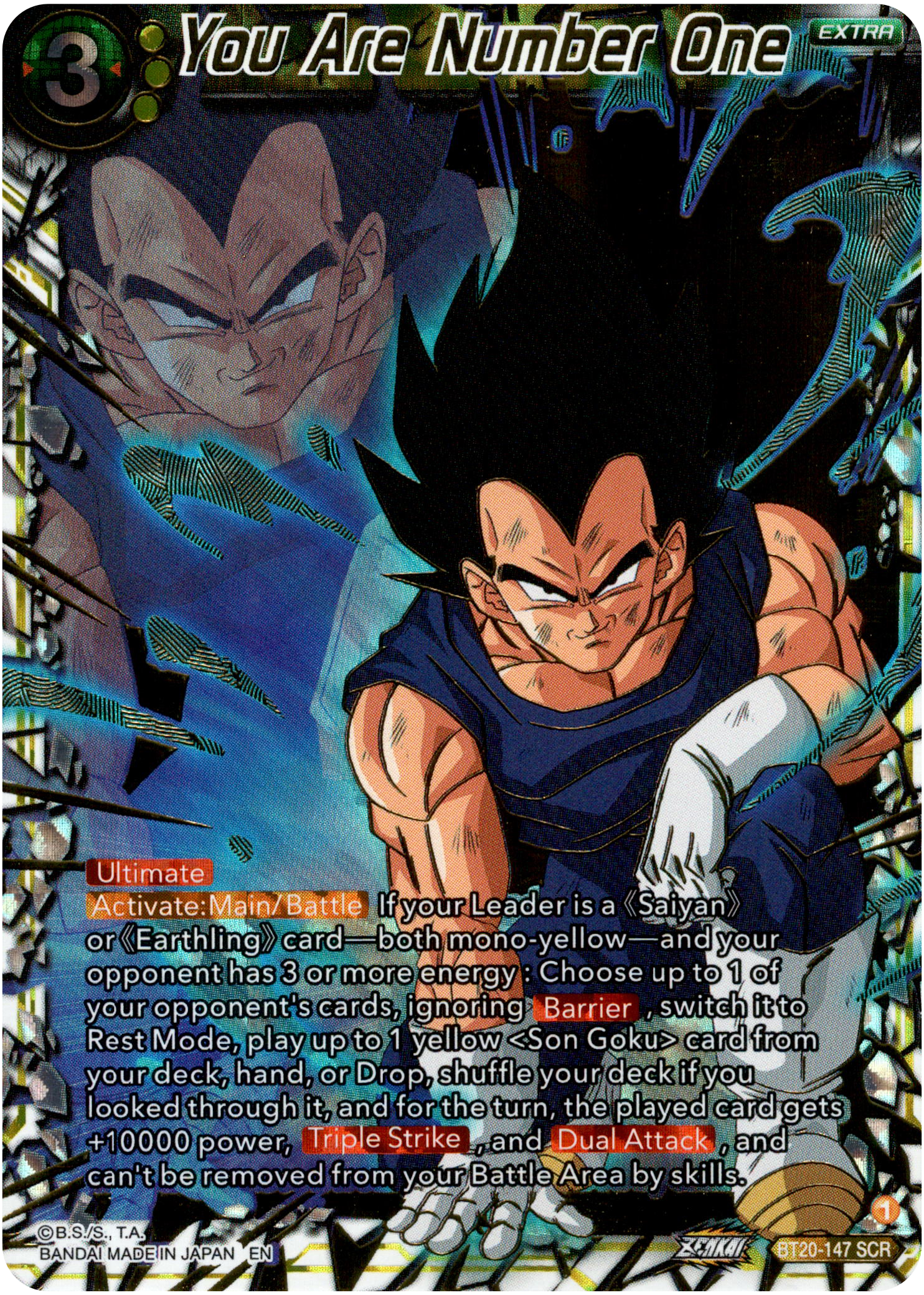 You Are Number One - BT20-147 SCR - Power Absorbed - Foil - Card Cavern