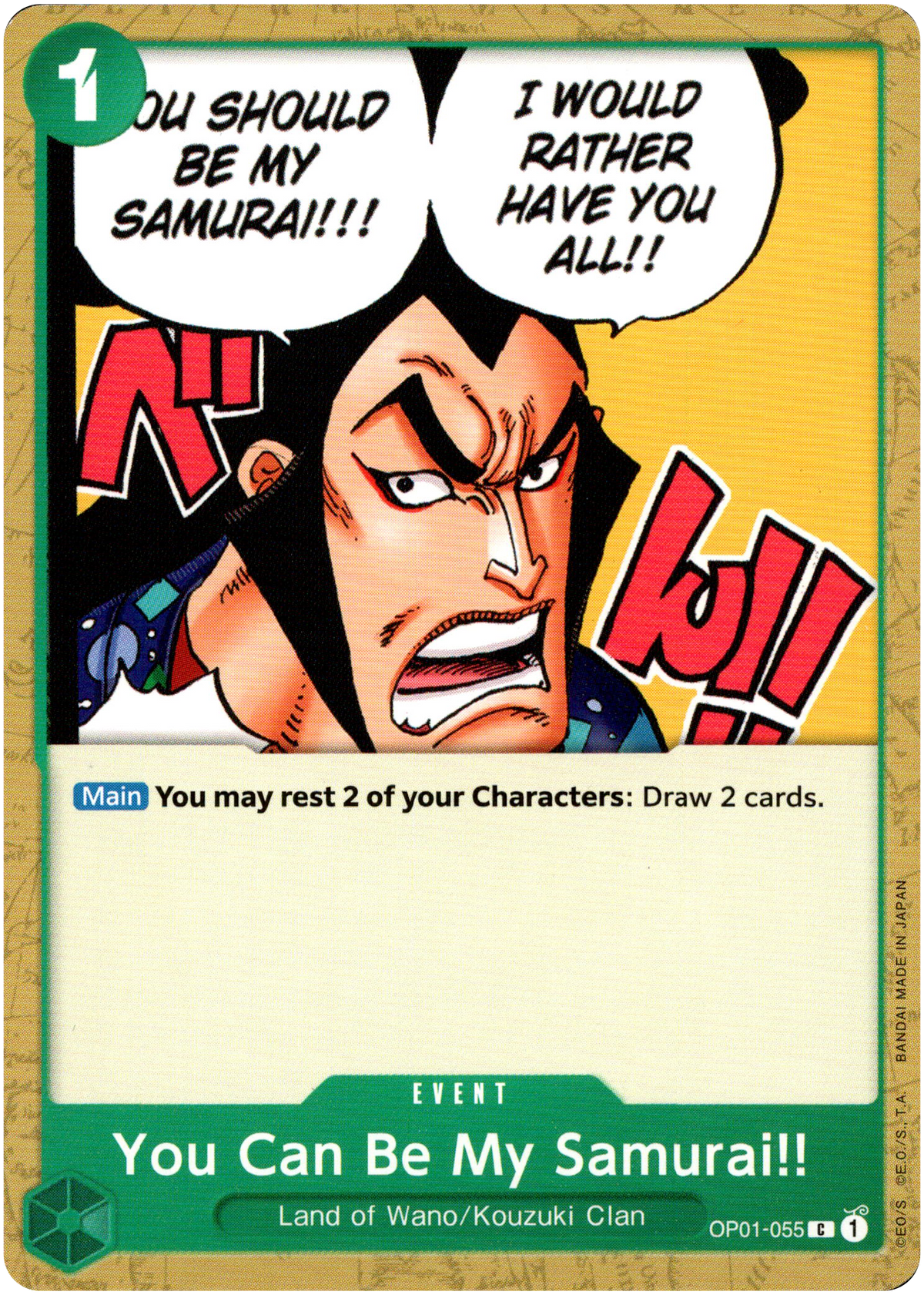 You Can Be My Samurai!! - OP01-055 C - Romance Dawn - Card Cavern