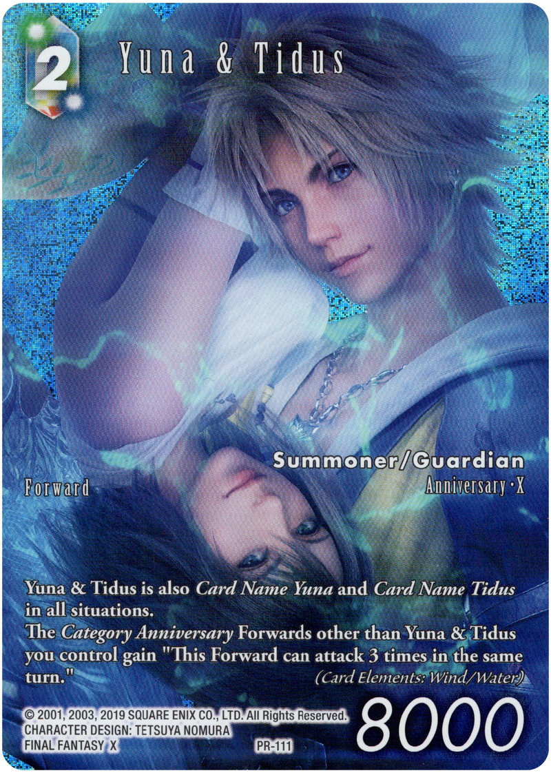 Yuna \u0026 Tidus Full Art - PR-111 - Final Fantasy Promo - Foil, image size:800x1122