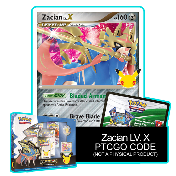 Zacian LV. X SWSH135 Pokemon TCG Live Code - Card Cavern