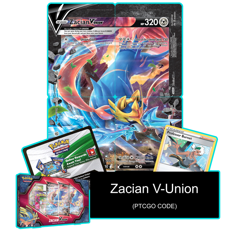 Zacian V-Union - Celebrations Special Collection - Pokemon TCG Live Code - Card Cavern
