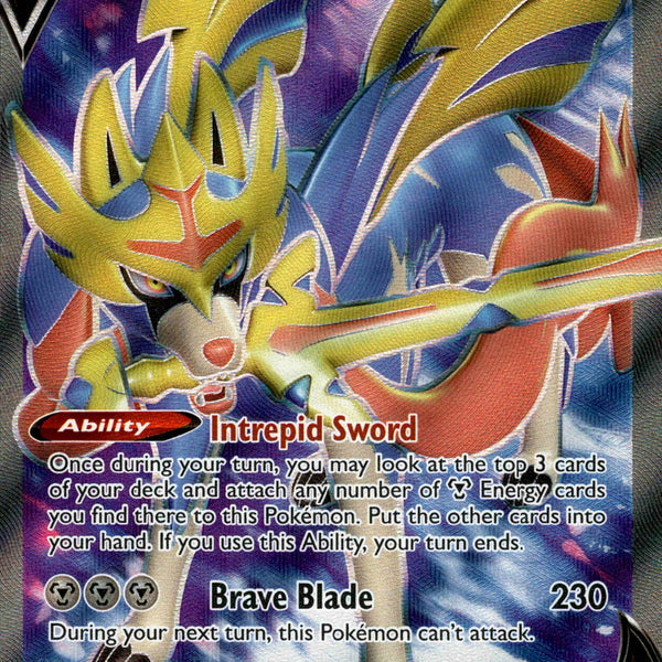 Zacian V Full Art - 195/202 - Sword & Shield - Holo Card Cavern Trading Cards, LLC Zacian V Full Art - 195/202 - Sword & Shield - Holo Card Cavern Trading Cards, LLC