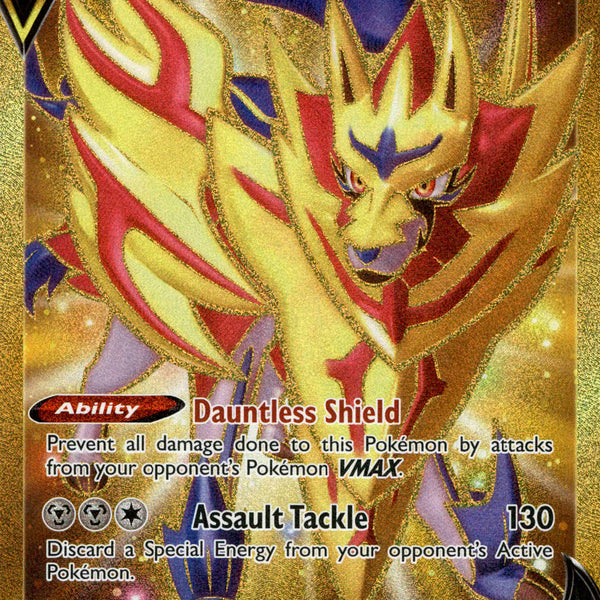 pokemon cards gold zamazenta Zamazenta V Gold Secret - 212/202 - Sword & Shield