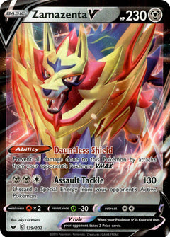 Zamazenta V - 139/202 - Sword & Shield - Holo - Card Cavern