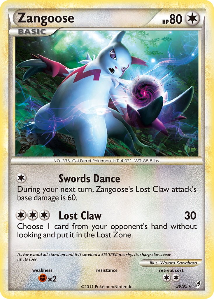 Zangoose - 39/95 - Call of Legends - Card Cavern