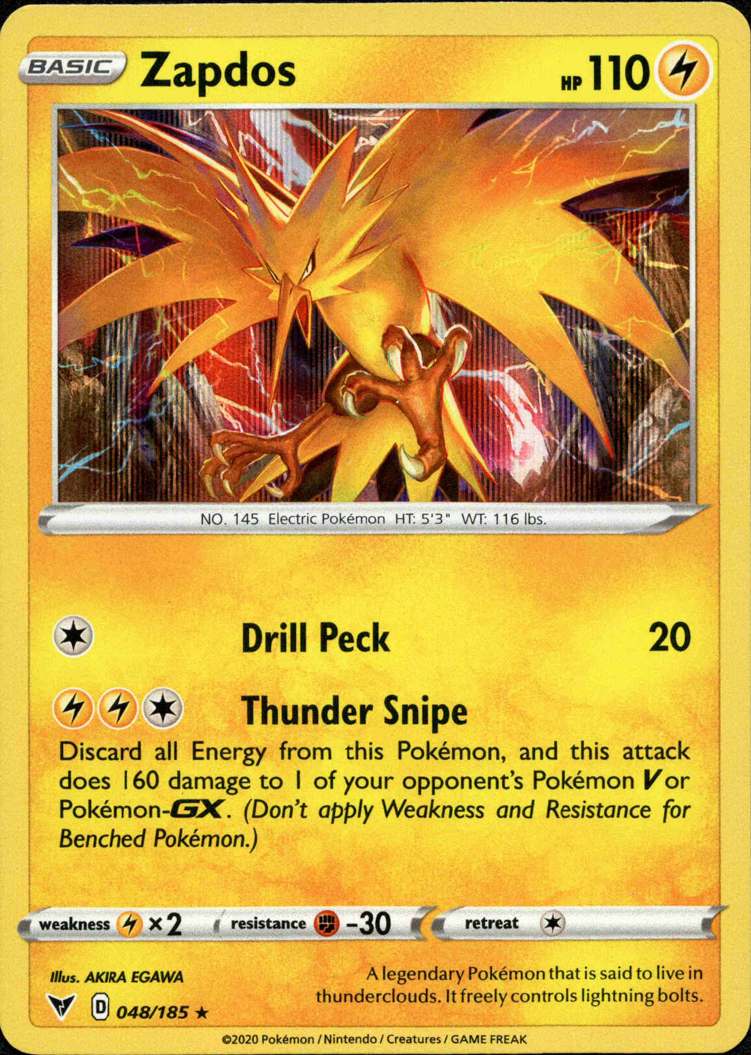 Zapdos - 048/185 - Vivid Voltage - Holo - Card Cavern