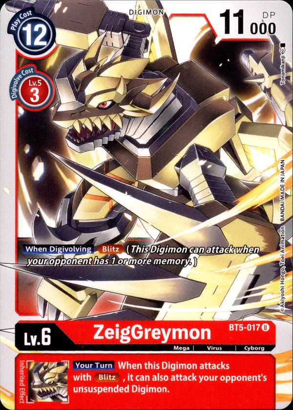ZeigGreymon - BT5-017 - Battle Of Omni - Card Cavern