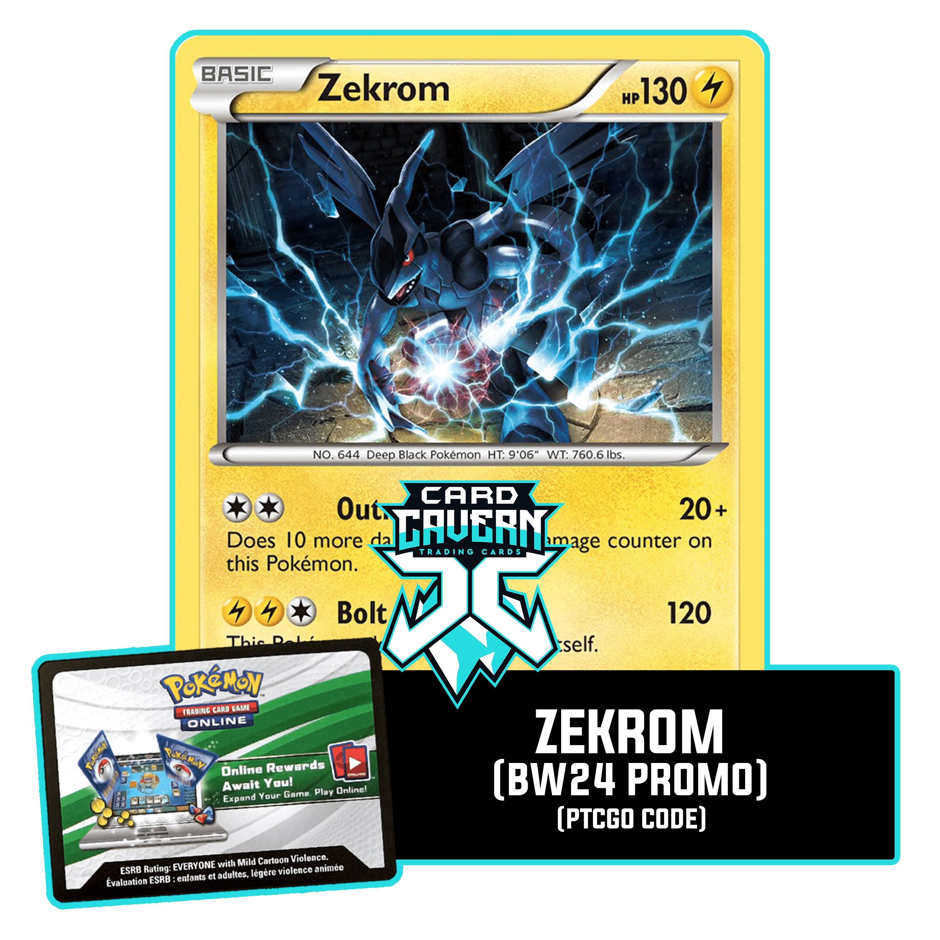 Zekrom BW24 PTCGO Code - Card Cavern