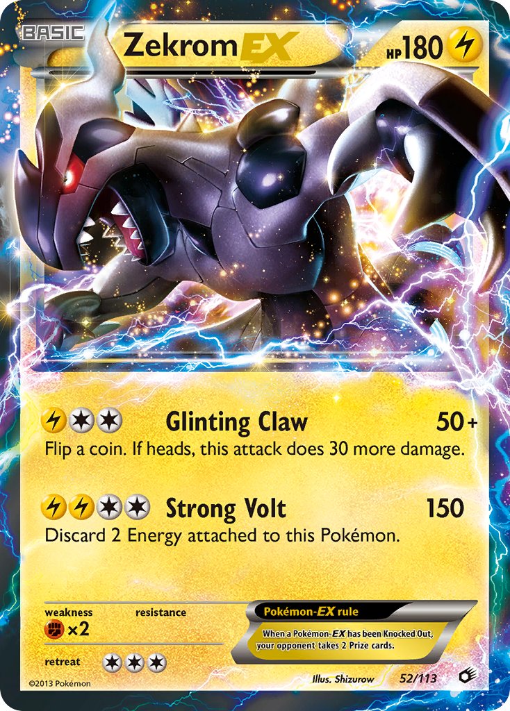 Zekrom EX - 52/113 - Legendary Treasures - Holo - Card Cavern