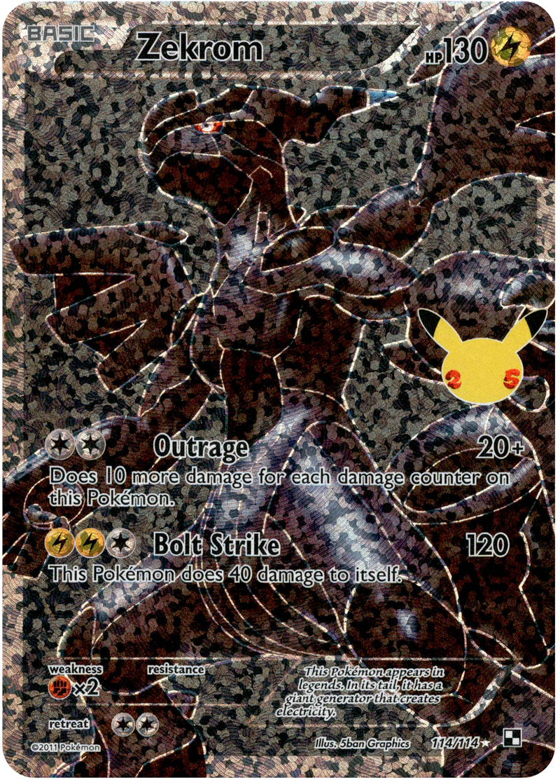 Zekrom (Classic Collection) - 114/114 - Celebrations Card Cavern Trading Cards, LLC Zekrom (Classic Collection) - 114/114 - Celebrations Card Cavern Trading Cards, LLC