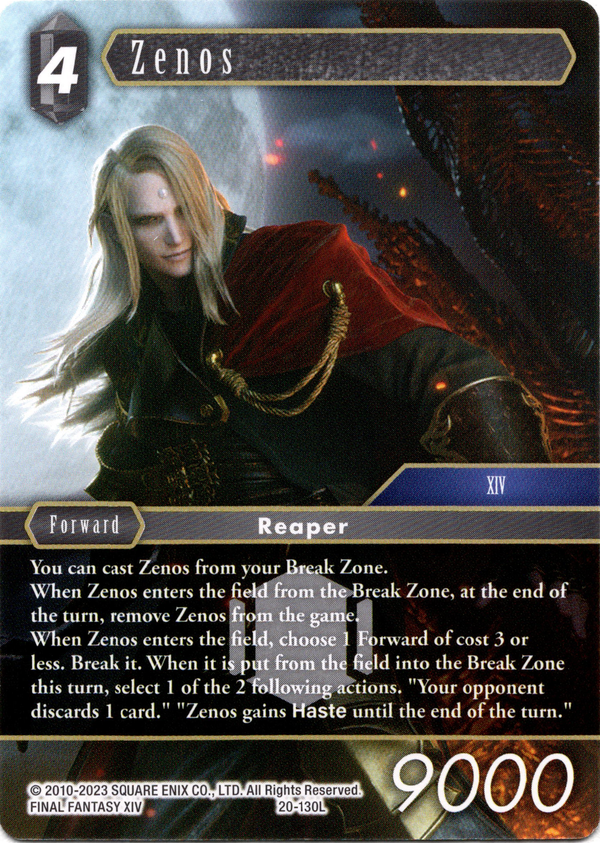 Zenos - 20-130L - Dawn of Heroes - Card Cavern