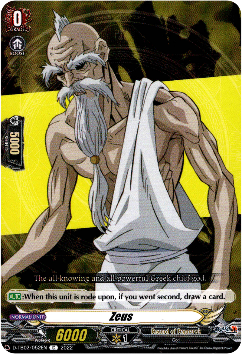 Zeus - D-TB02/052EN - Record of Ragnarok - Card Cavern