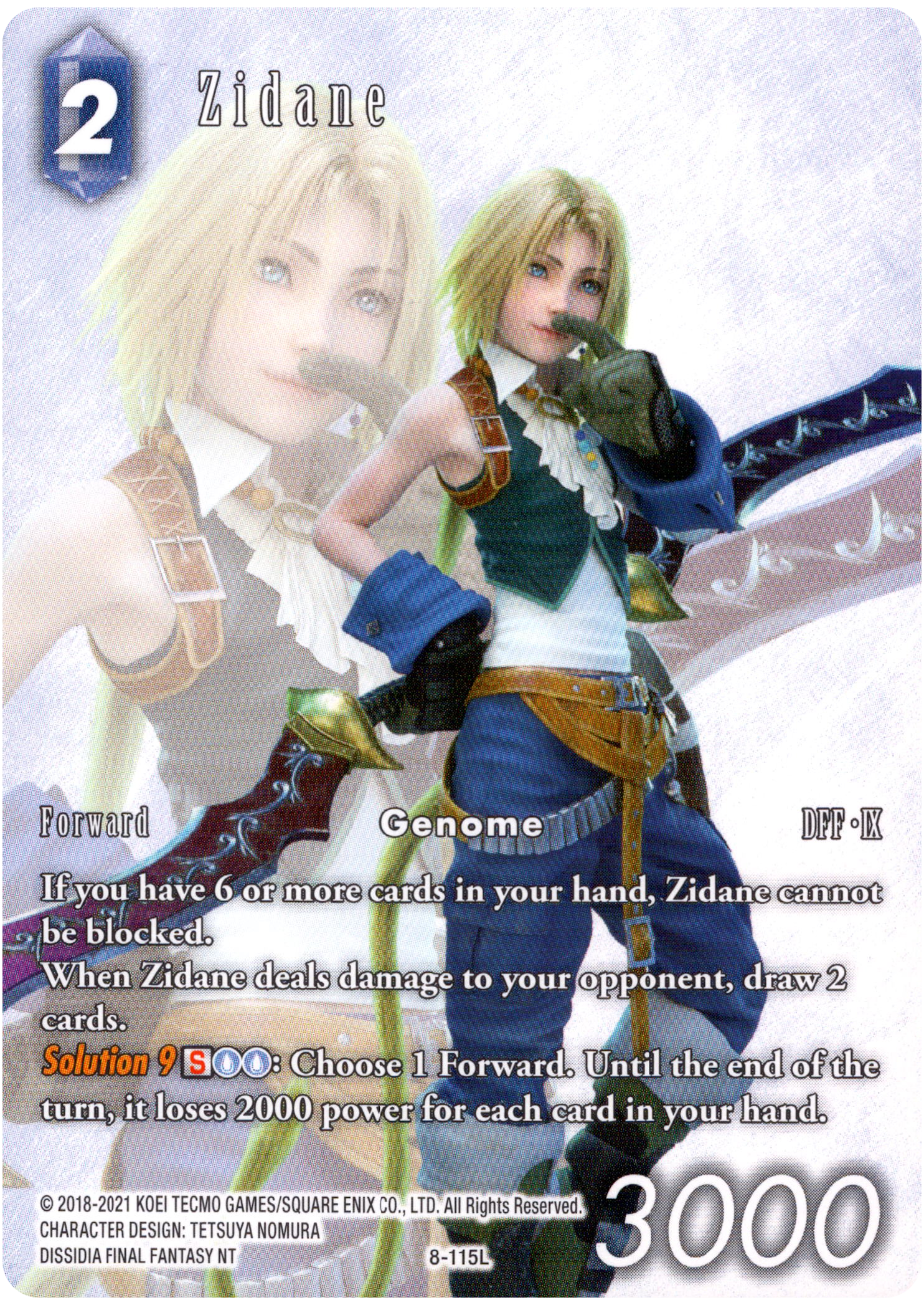 Zidane Full Art - 8-115L - Opus VIII - Card Cavern