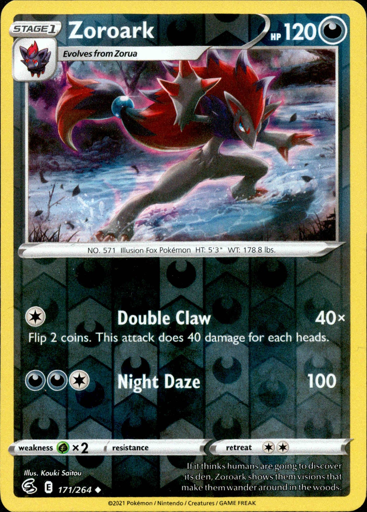 Zoroark - 171/264 - Fusion Strike - Reverse Holo - Card Cavern
