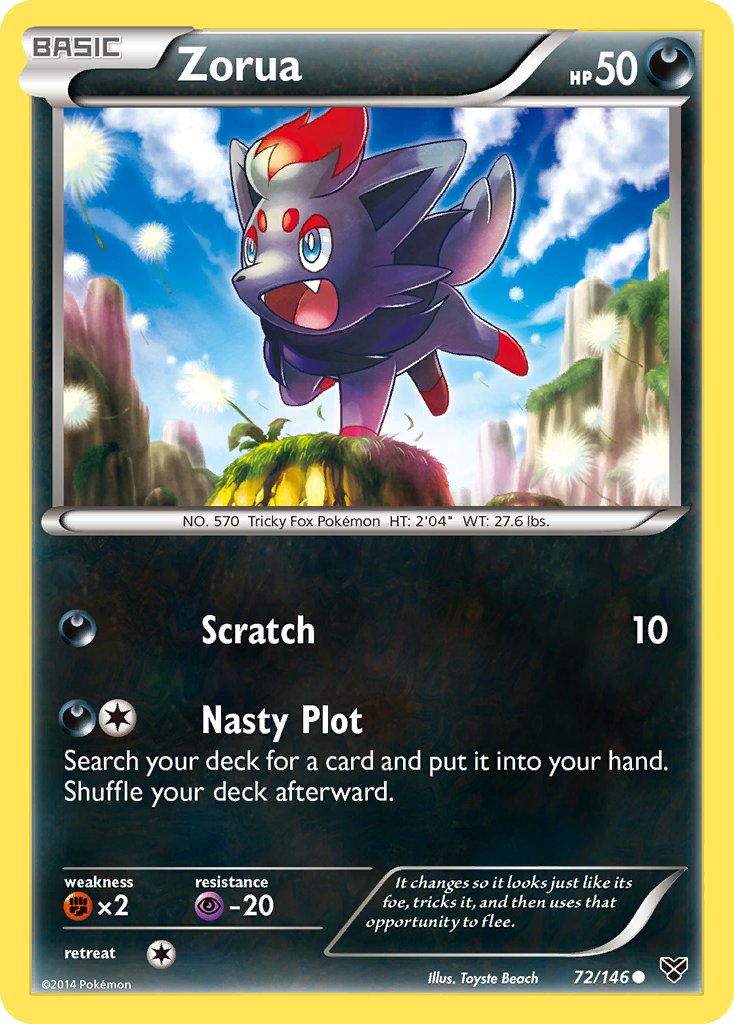 Zorua - 72/146 - XY Base - Card Cavern