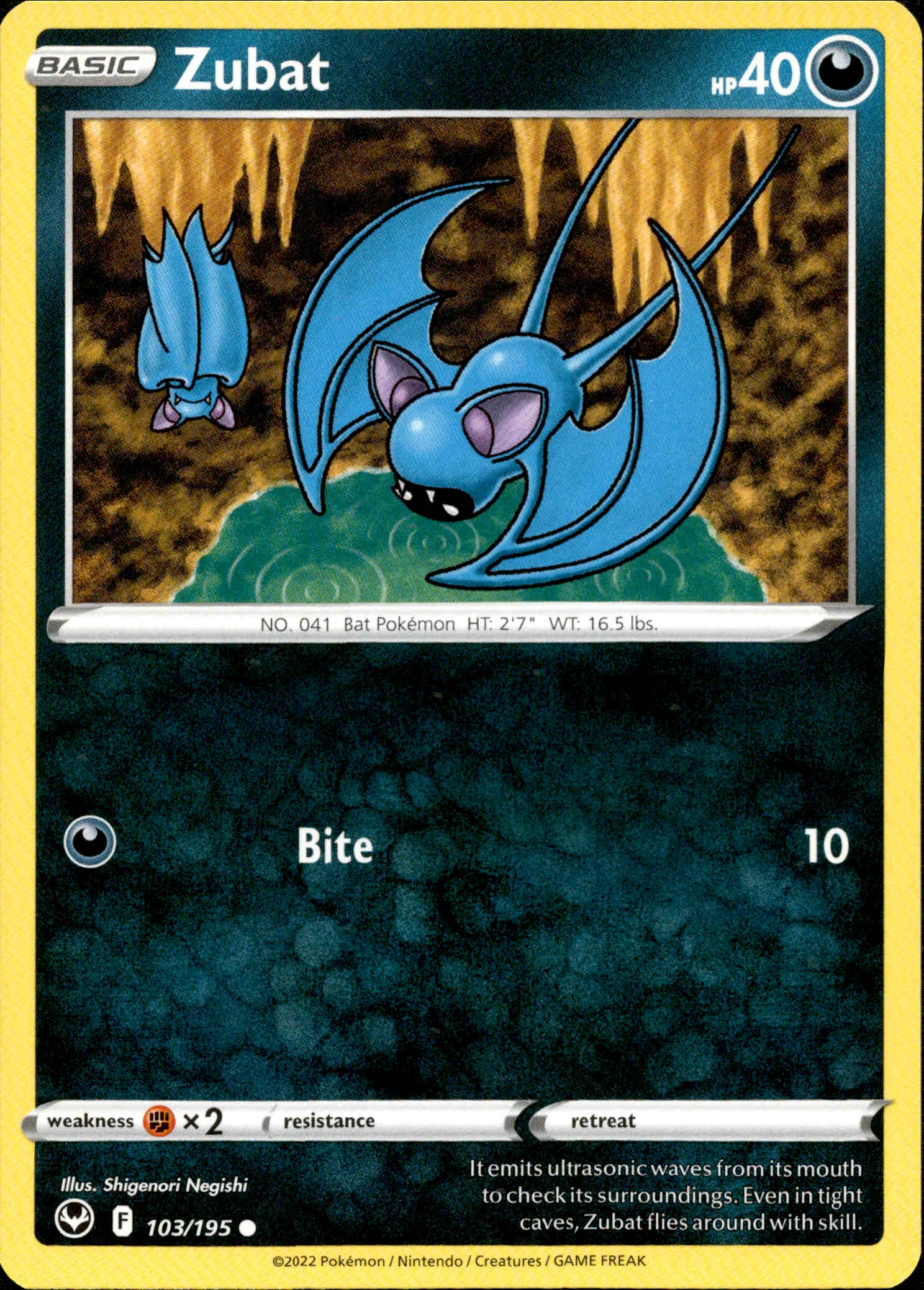 Zubat - 103/195 - Silver Tempest - Card Cavern