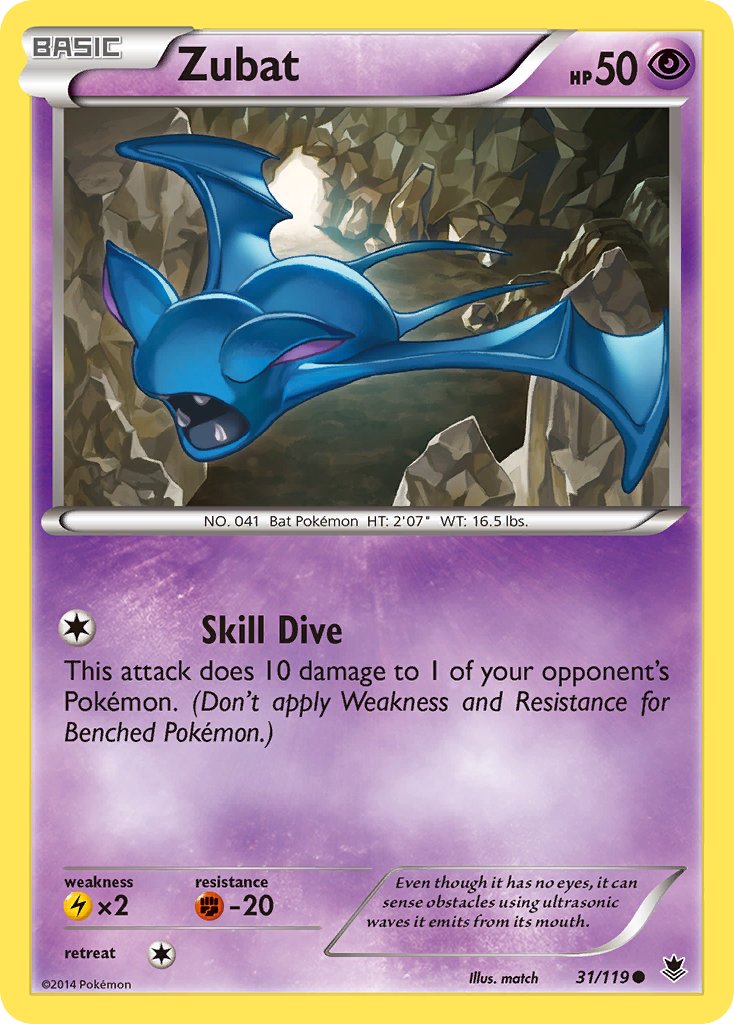 Zubat - 31/119 - Phantom Forces - Card Cavern