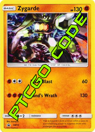 Zygarde SM15 PTCGO Code - Card Cavern