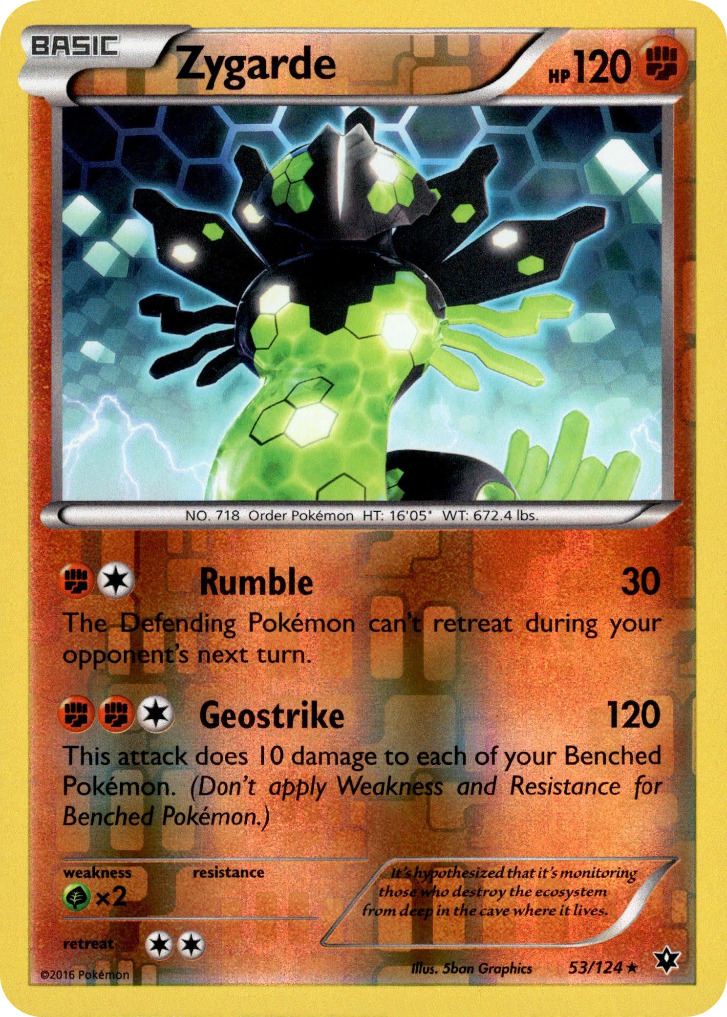 Zygarde - 53/124 - Fates Collide - Reverse Holo - Card Cavern
