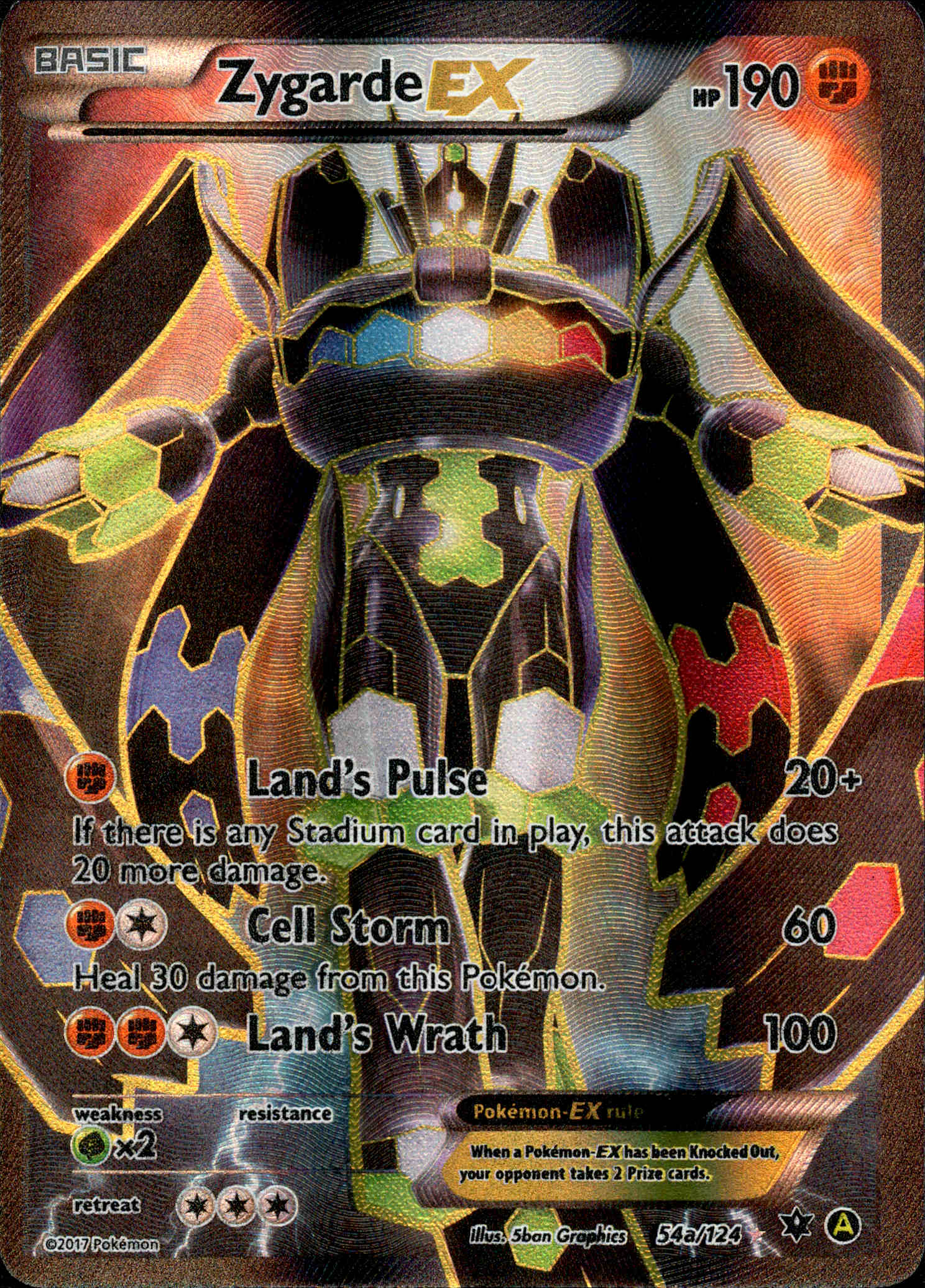 Zygarde EX - 54a/124 - Alternate Art Promo - Card Cavern