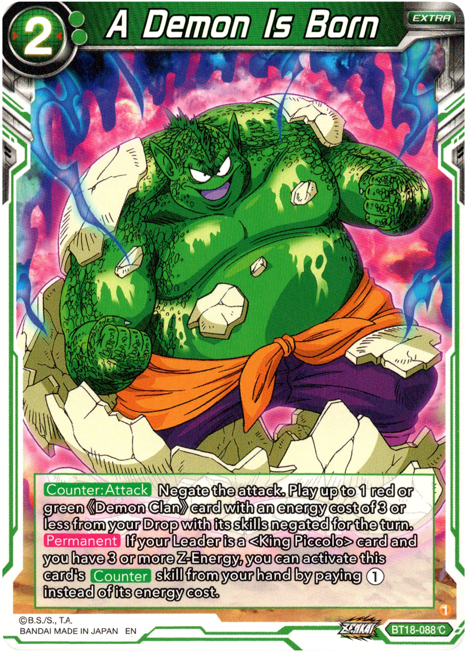 A Demon Is Born - BT18-088 - Dawn of the Z-Legends - Card Cavern