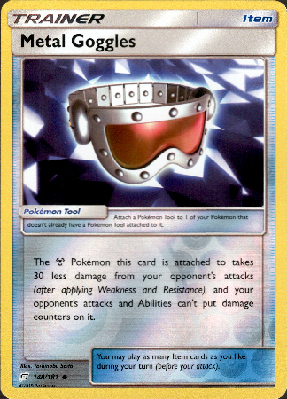 Metal Goggles - 148/181 - Team Up - Reverse Holo - Card Cavern