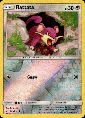 Rattata - 143/214 - Unbroken Bonds - Reverse Holo - Card Cavern