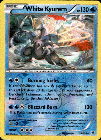 White Kyurem - 21/124 - Fates Collide - Reverse Holo - Card Cavern