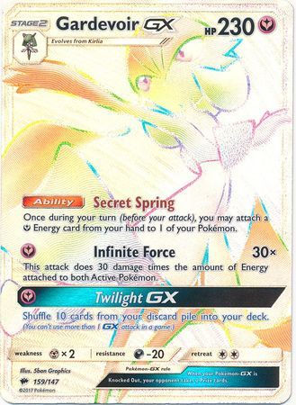 Gardevoir GX Hyper Rare - 159/147 - Burning Shadows