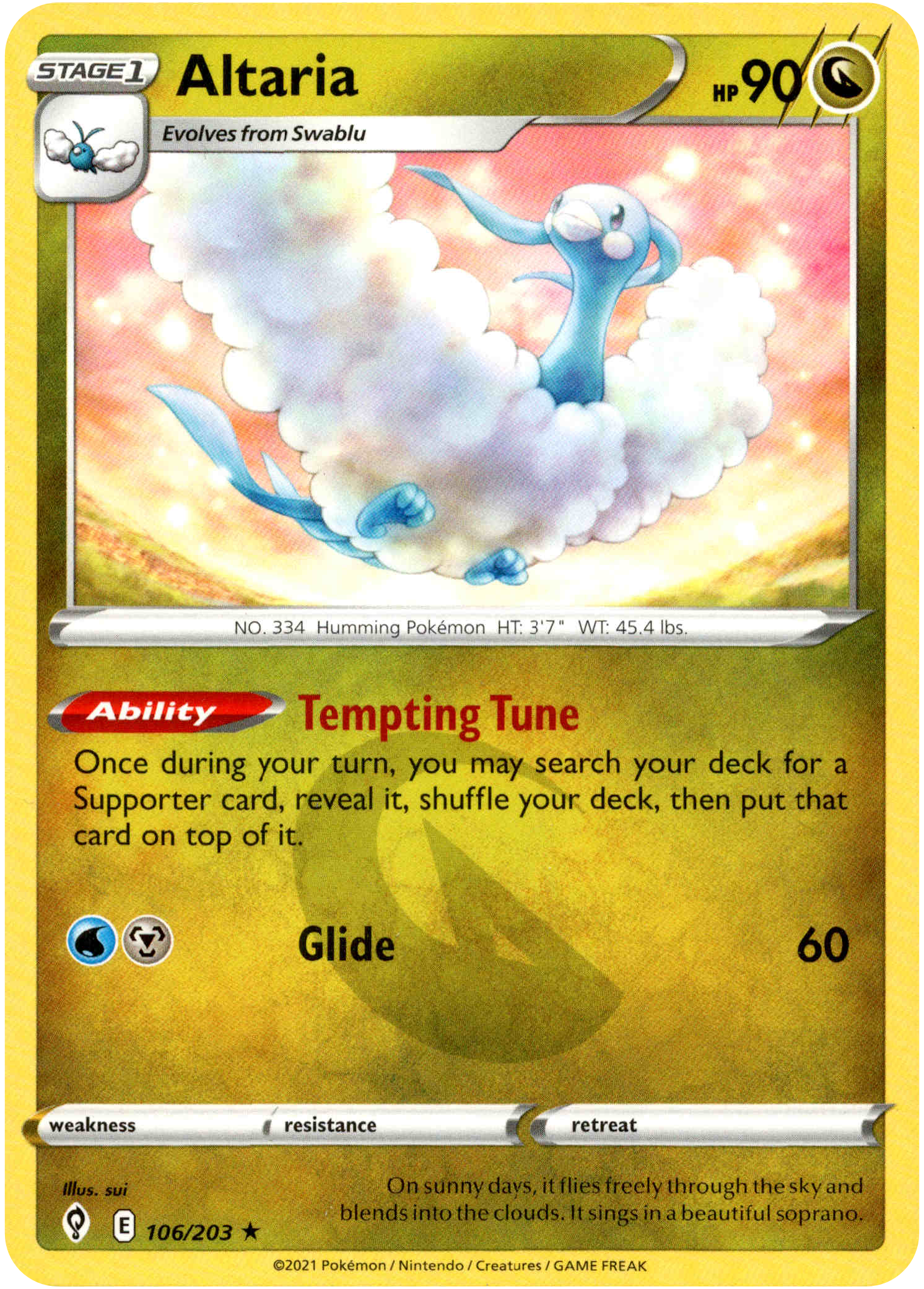 Altaria - 106/203 - Evolving Skies - Card Cavern