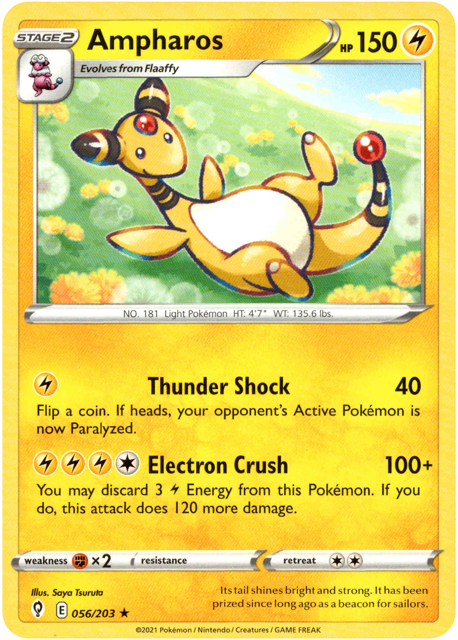 Ampharos - 056/203 - Evolving Skies - Card Cavern