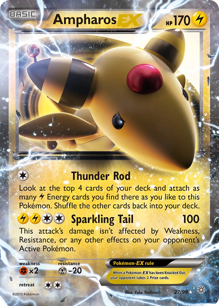 Ampharos EX - 27/98 - Ancient Origins - Holo - Card Cavern