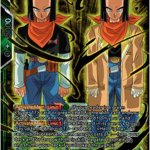 Android 17 & Hell Fighter 17, Synchronized - BT20-077 SR - Power