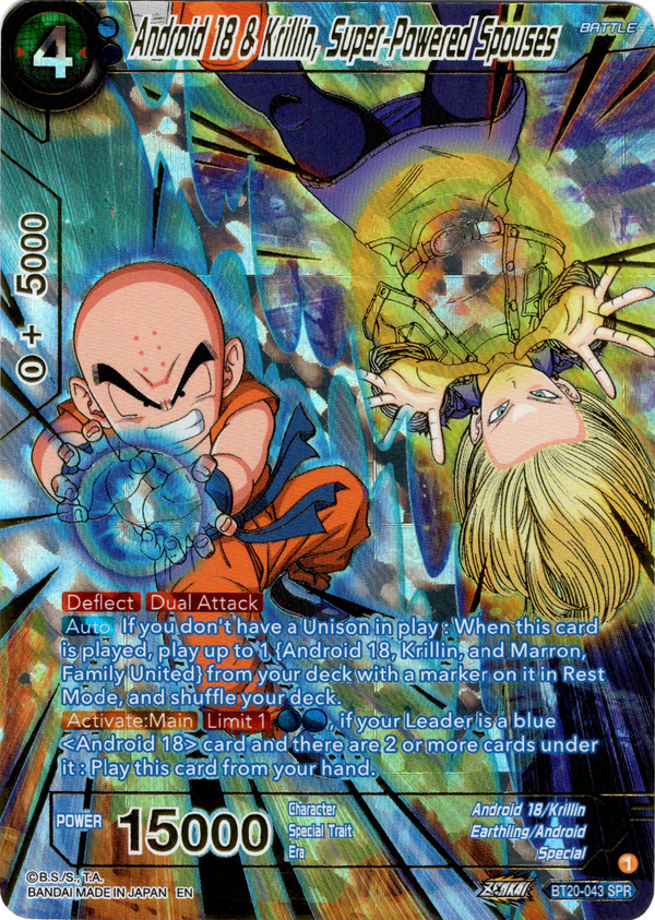Android 18 & Krillin, Super-Powered Spouses - BT20-043 SPR - Power Absorbed - Foil - Card Cavern