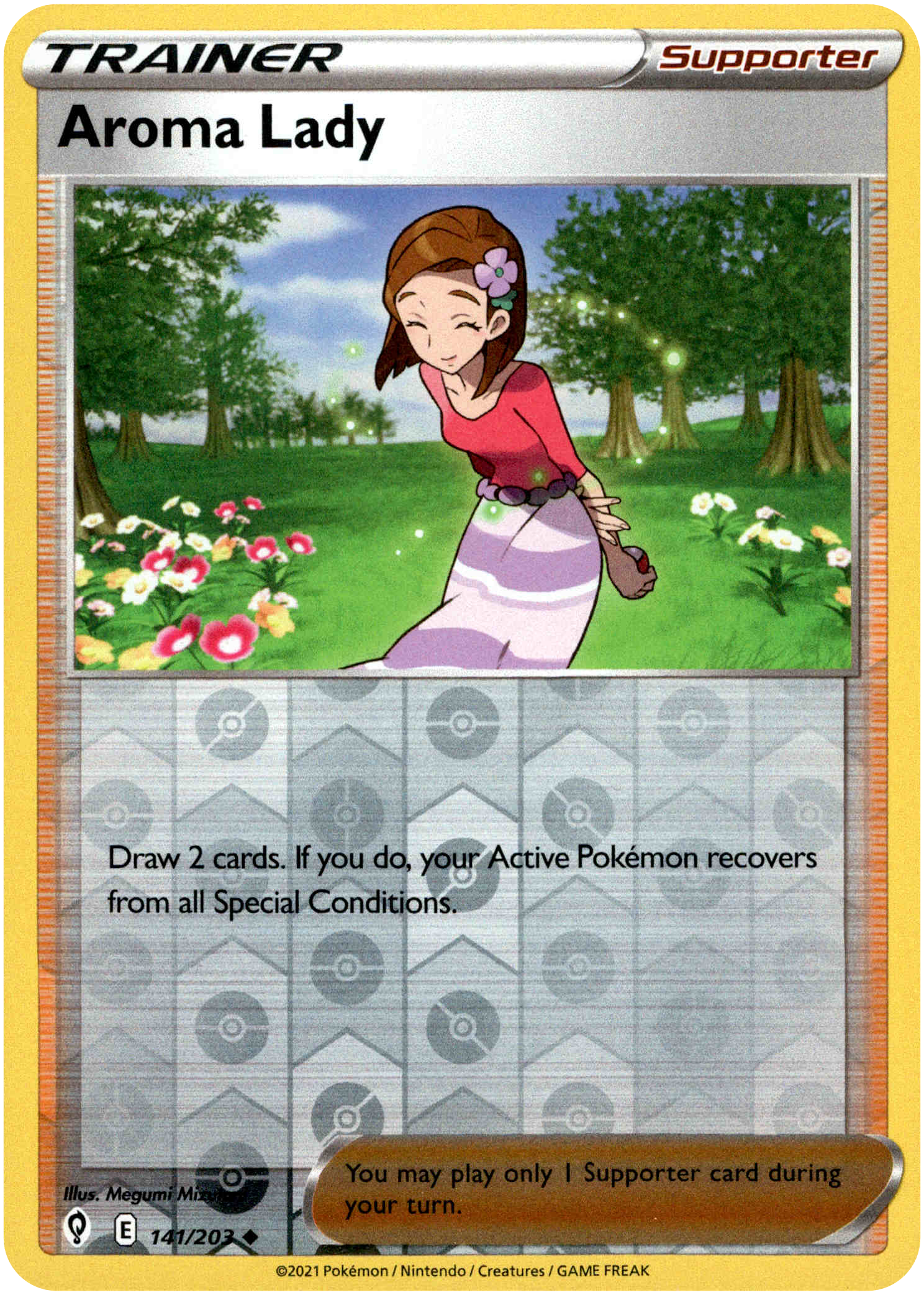 Aroma Lady - 141/203 - Evolving Skies - Reverse Holo - Card Cavern