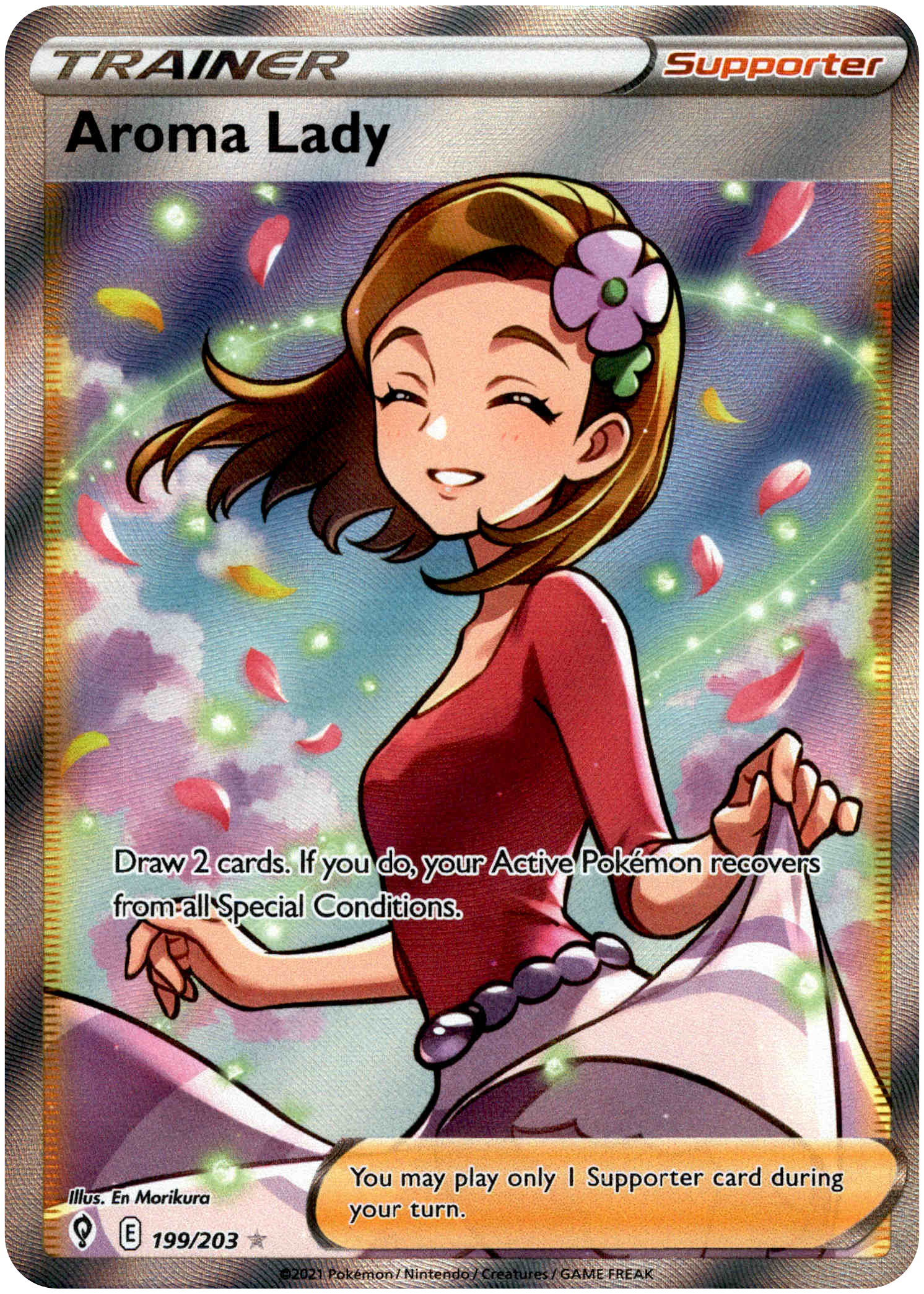Aroma Lady Full Art - 199/203 - Evolving Skies - Holo - Card Cavern