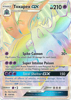 Toxapex GX Hyper Rare - 154/145 - Guardians Rising - Holo - Card Cavern