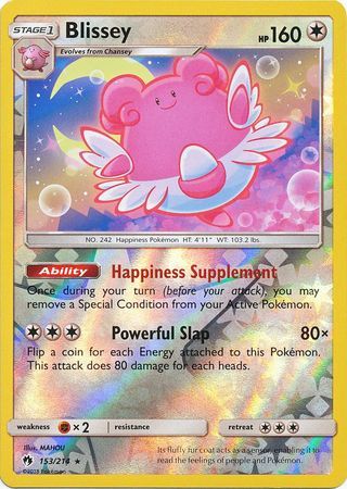 Blissey - 153/214 - Lost Thunder - Reverse Holo - Card Cavern