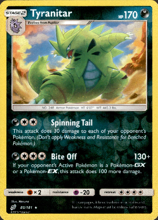 Tyranitar - 85/181 - Team Up - Reverse Holo - Card Cavern
